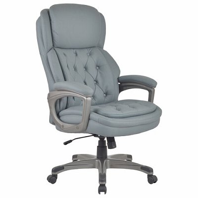 Кресло BRABIX PREMIUM «Regal EX-557», НАГРУЗКА до 150 кг, пружинный блок, экокожа, серое