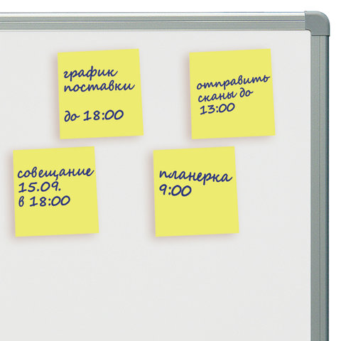 Блок самоклеящийся (стикер), BRAUBERG, НЕОНОВЫЙ, 38×51 мм, 2×90 л., желтый