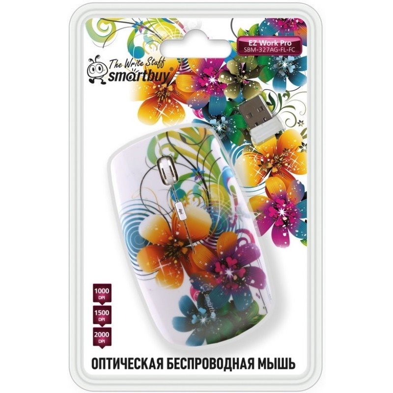 Мышь компьютерная Smartbuy 327AG (SBM-327AG-FL-FC) принт Цветы