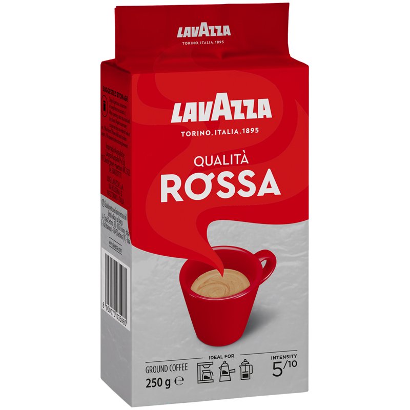 Кофе молотый LAVAZZA (Лавацца) «Qualita Rossa», натуральный, 250 г, вакуумная упаковка