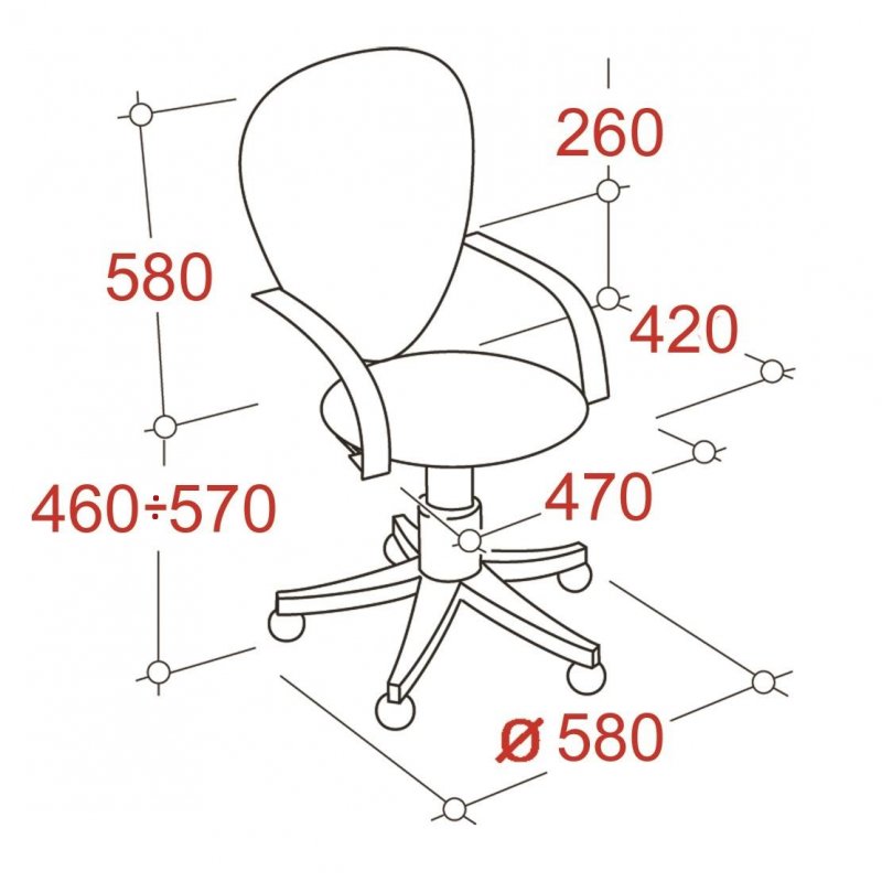 Кресло офисное Easy Chair 325 PC черное (ткань/пластик)