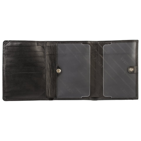 Портмоне мужское FABULA «Estet», 110×135×30 мм, натуральная кожа, черное