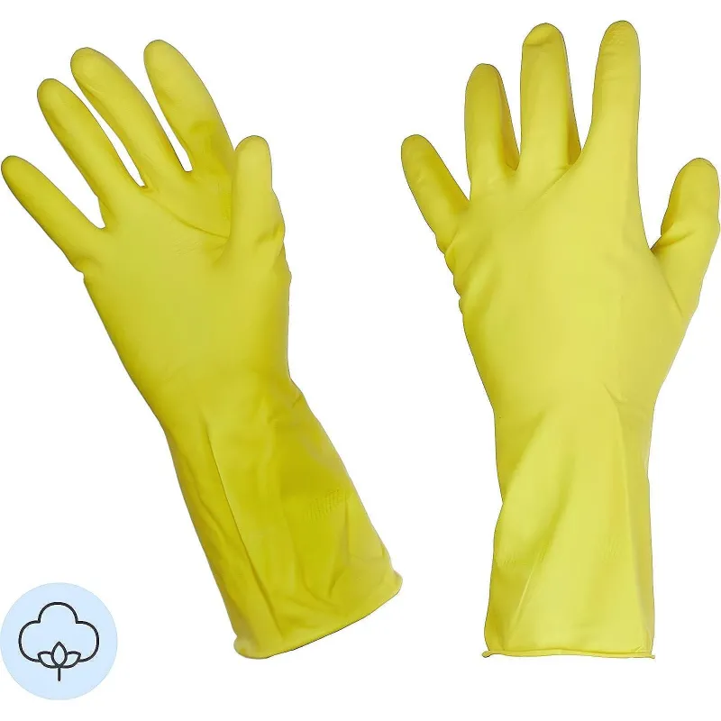 Перчатки резиновые PACLAN Professional латекс желтый 4073264 р. М