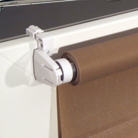 Штора рулонная светопроницаемая BRABIX 120×175 см, текстура «Лён», темно-бежевый, 606001