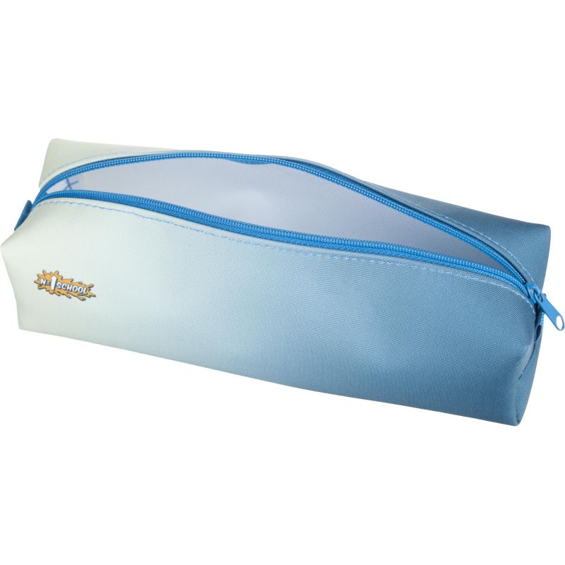 Пенал-косметичка №1School Градиент синий, ПМО 31-20, ткань мягкий, 210×50х60