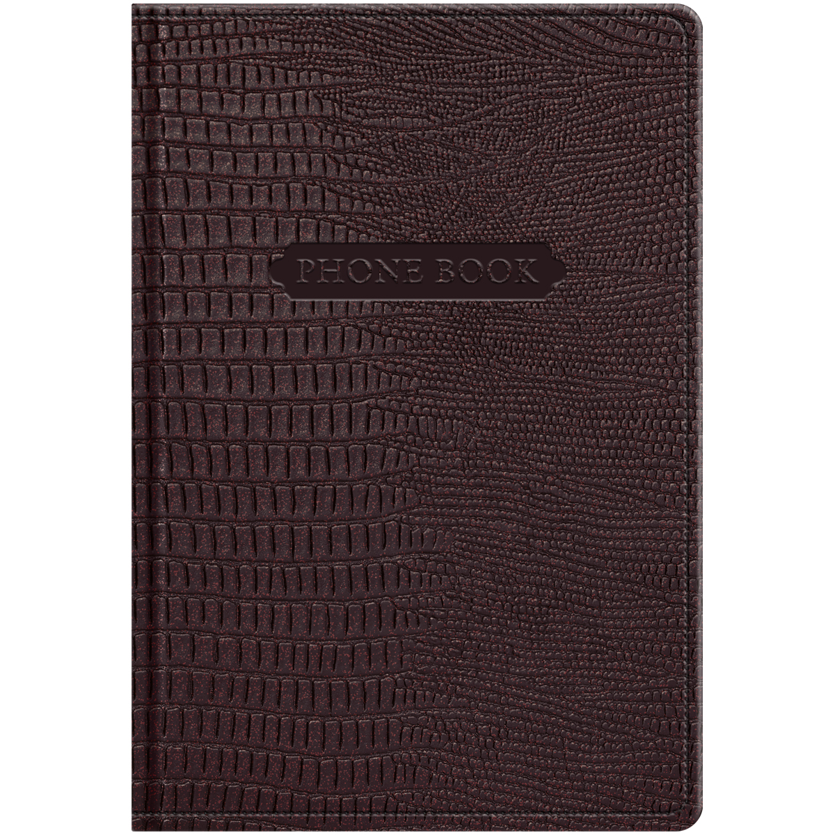превью Телефонная книга А5, 80л., кожзам, BG «Reptile. Burgundy», с вырубкой