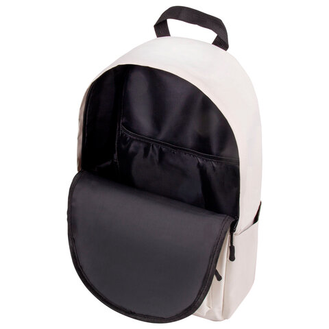 Рюкзак BRAUBERG POSITIVE универсальный, потайной карман, «Beige», 42×28х14 см