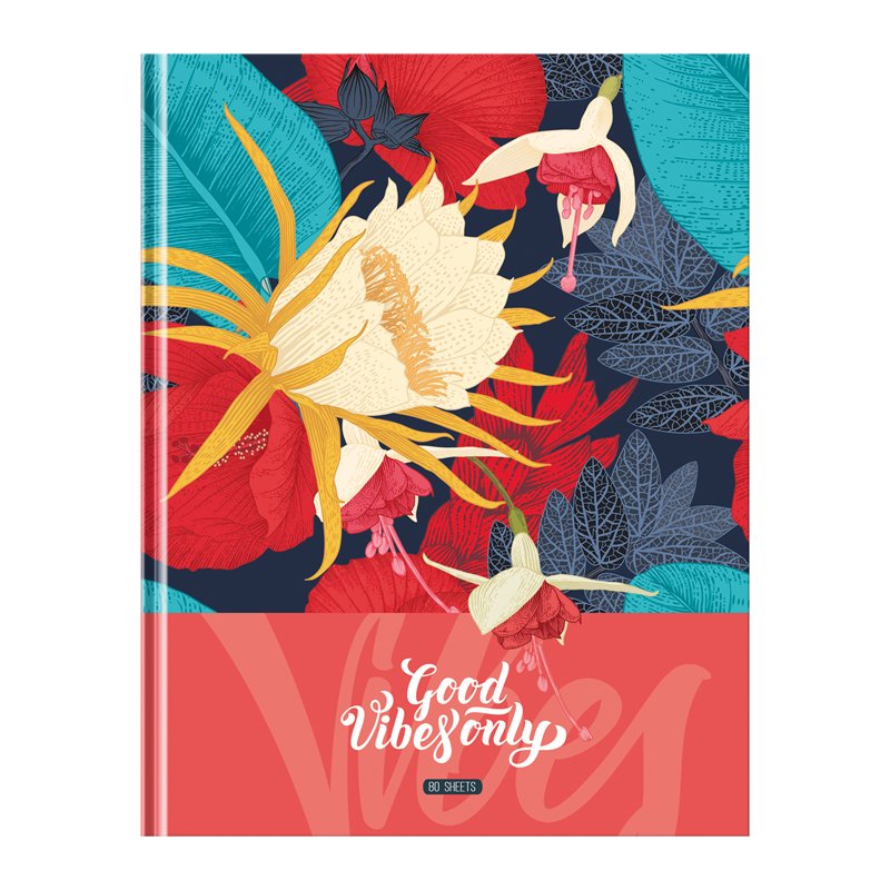 Бизнес-блокнот А5, 80л., BG «Only good», глянцевая ламинация