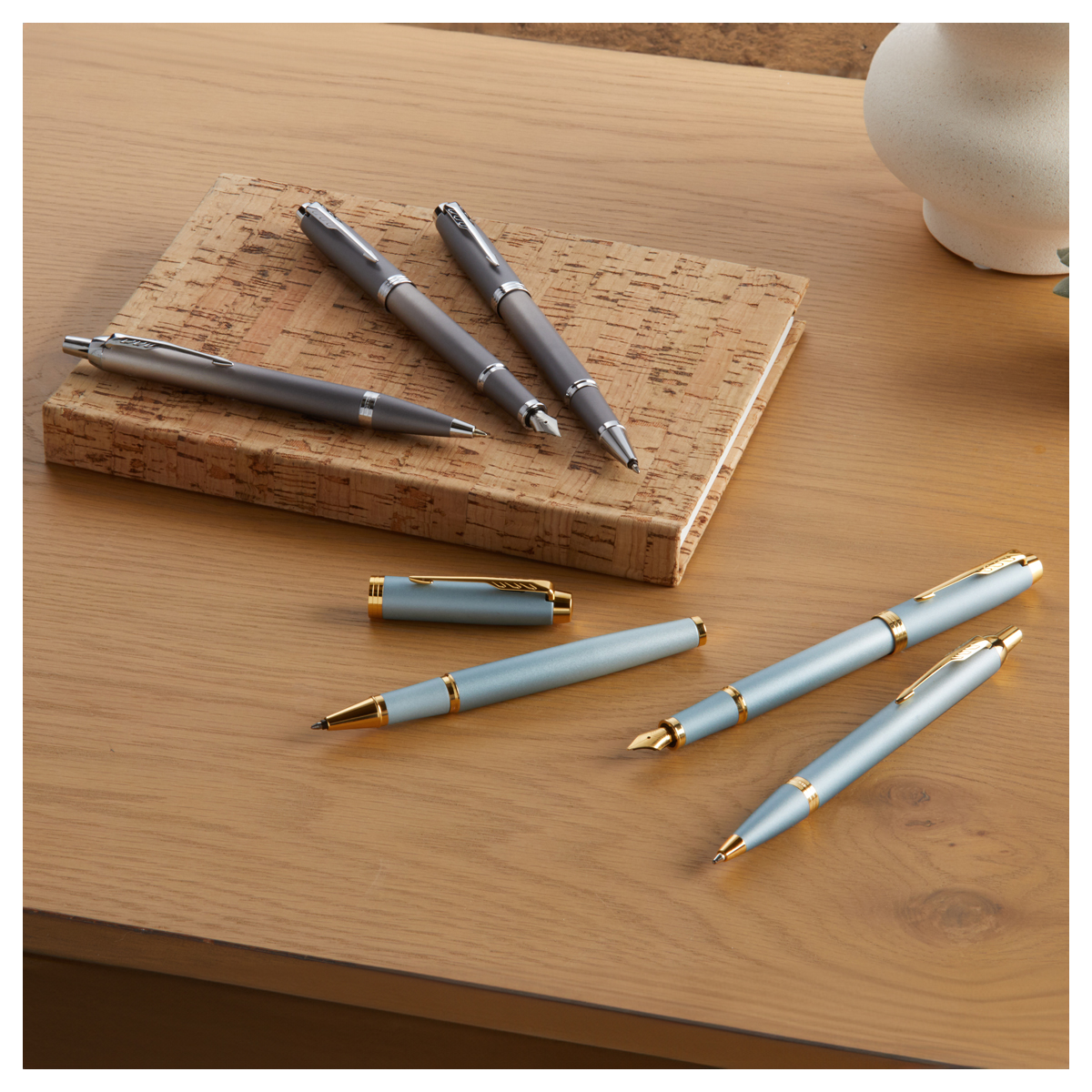 Ручка шариковая Parker «IM Rituals GREY Gradient CT» синяя, 1.0мм, кнопочн., подарочная упаковка