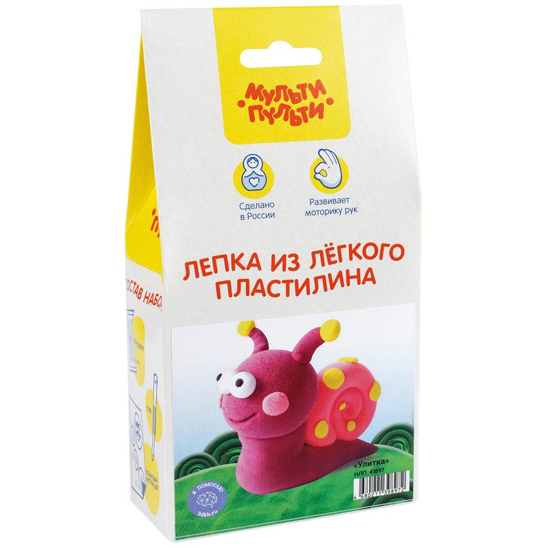превью Набор для лепки из легкого пластилина Мульти-Пульти «Улитка»