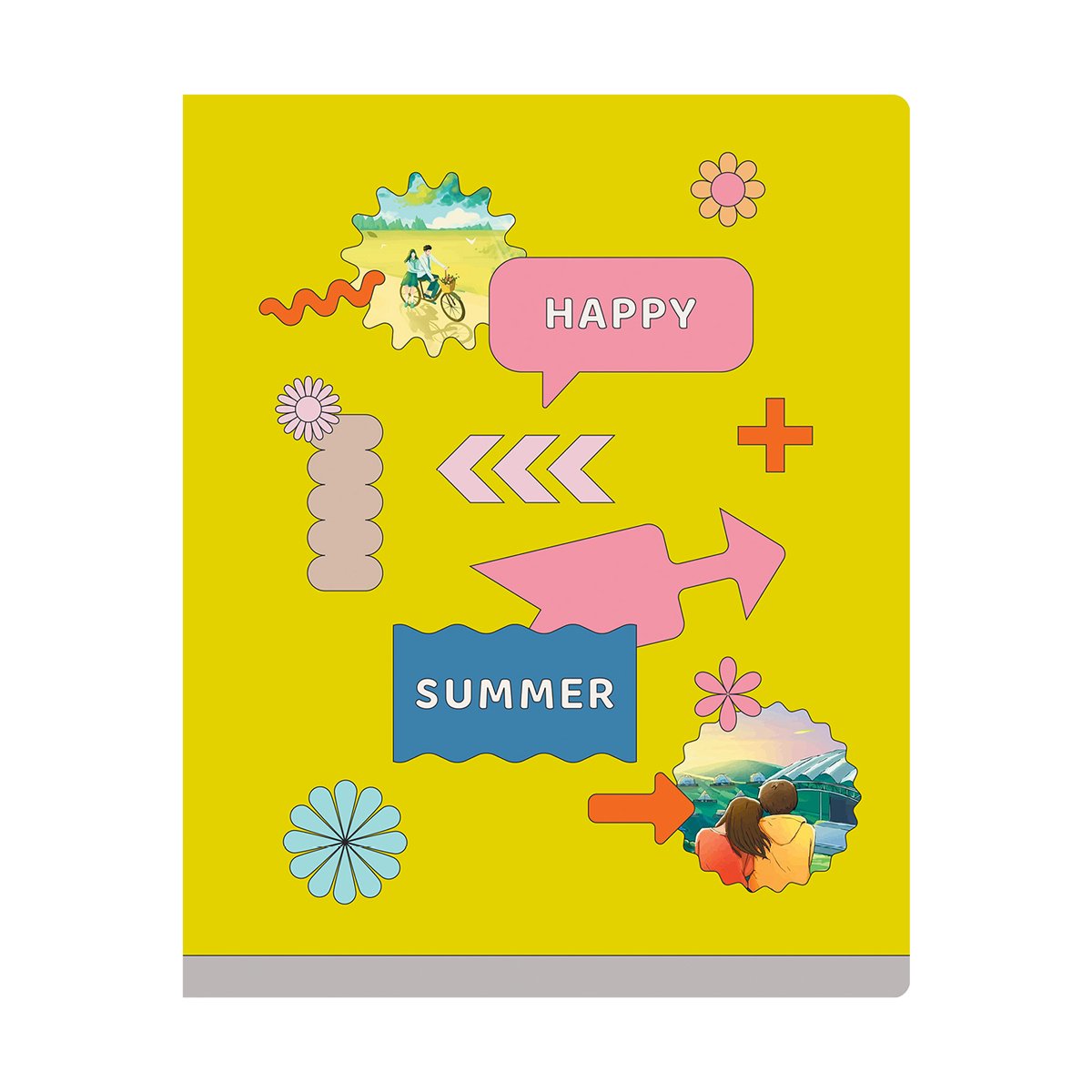 Тетрадь 40л., А5, линия BG «Happy summer», матовая ламинация