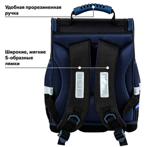 Ранец ЮНЛАНДИЯ WISE, 1 отделение, 3 кармана, устойчивое дно, «Street power», 37×29×15 см