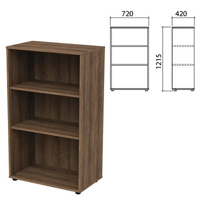 Шкаф (стеллаж) «Приоритет», 720×420х1215 мм, 2 полки, лагос, К-933