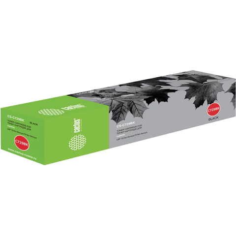 превью Картридж лазерный CACTUS (CS-C729BK) для CANON LBP-7010C/7018C, черный, ресурс 1200 страниц