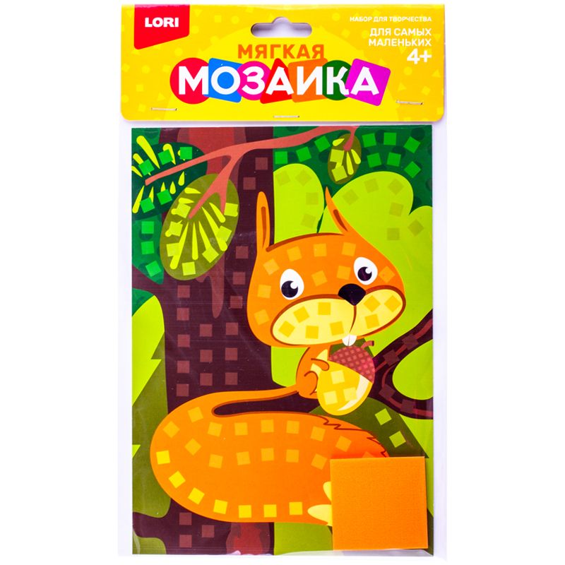 превью Аппликация из мягкого пластика Lori «Белочка», 14.8×21см, европодвес