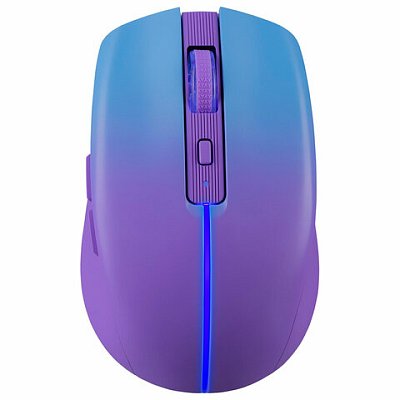 Мышь беспроводная бесшумная DEFENDER Mystery MM-301 LED, 5 кнопок + колесо-кнопка, фиолетовая