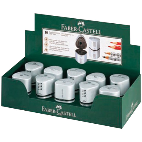 Точилка Faber-Castell Trio Grip 2001 тройная c контейнером