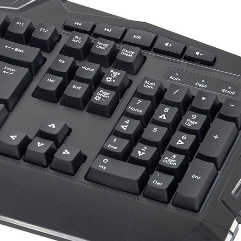 Клавиатура проводная игровая SONNEN Q9M, USB, 104 клавиши + 10 мультимедийных, RGB подсветка, черная
