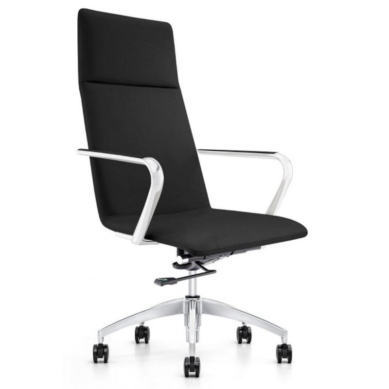 Кресло для руководителя Easy Chair 593 TPU черное (экокожа/алюминий)