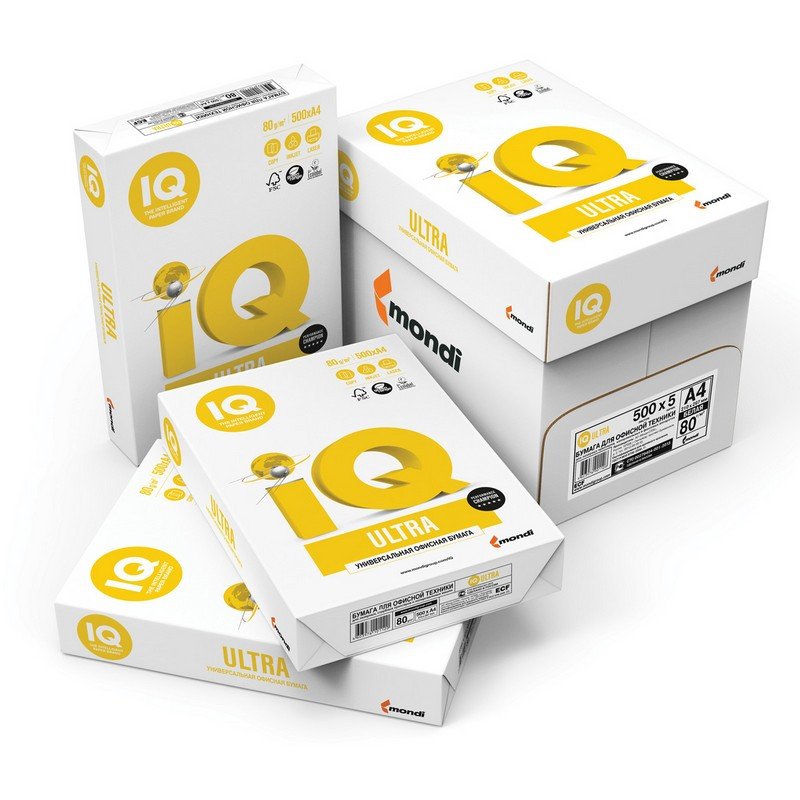 Бумага для офисной техники IQ Ultra (А3, 80 г/кв. м, белизна 168% CIE ...