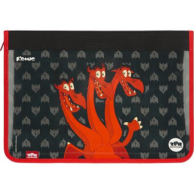 Папка для труда Комус Три Богатыря Горыныч, А4, резинк, ткань,340×235х30, ПТ-Р4