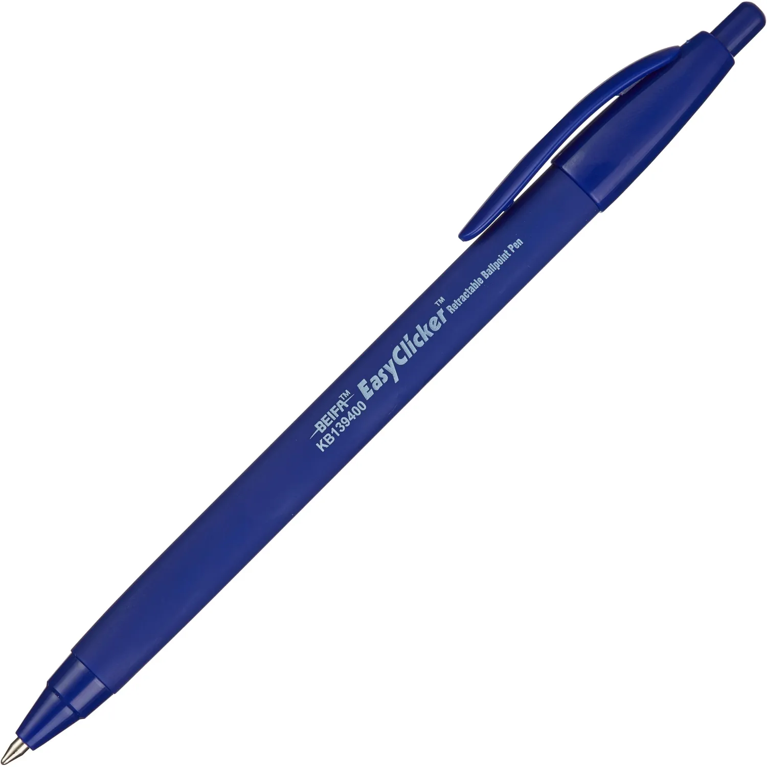 превью Ручка шариковая автоматическая Beifa KB139400 синяя корпус soft touch (толщина линии 0.5 мм)
