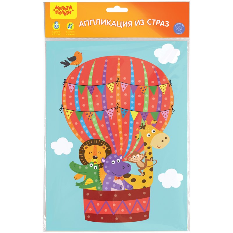 превью Аппликация из страз Мульти-Пульти «Воздушный шар», 21×29.5см, европодвес