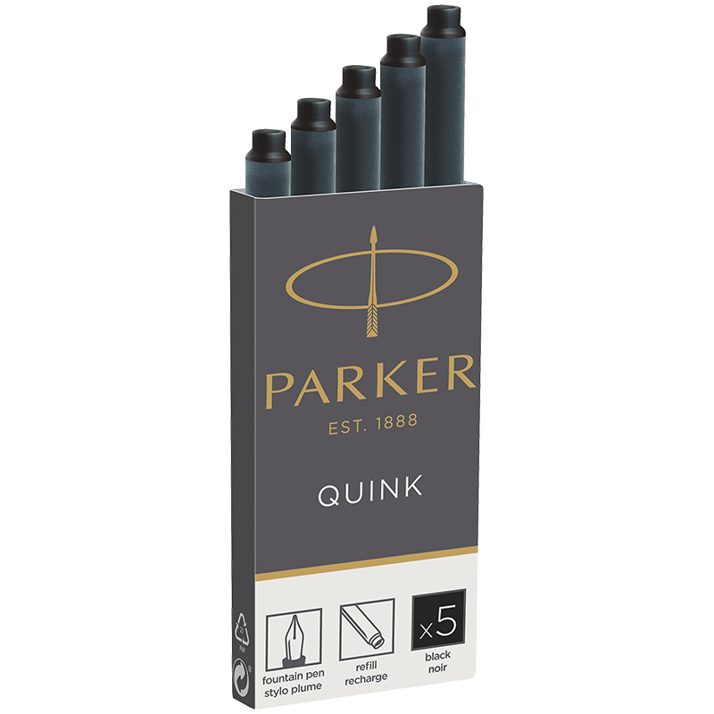 Чернила в патронах Parker черные (5 штук в упаковке)