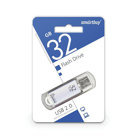 Флеш-память SmartBuy V-Cut 32GbUSB 2.0 серебристая