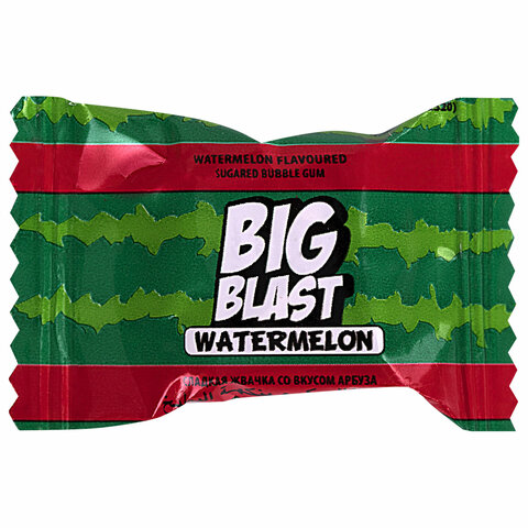 Жевательная резинка BIGBLAST со вкусом арбуза, 100 шт. по 4 г в шоу-боксе, ТУРЦИЯ