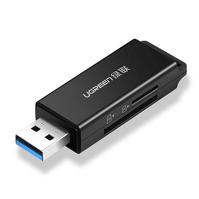 Картридер UGREEN CM104 (40752) USB 3.0 to TF + SD Dual Card Reader/черный