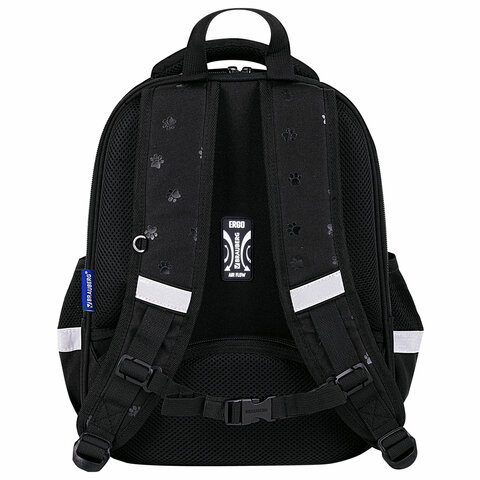 Ранец BRAUBERG FIT, 2 отделения, «Dark cat», 38×27х14 см