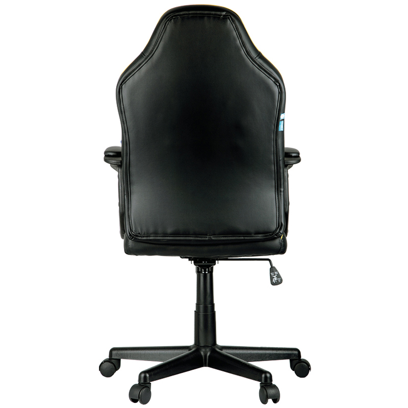 Кресло игровое Helmi HL-S08, экокожа черная/серая/желтая
