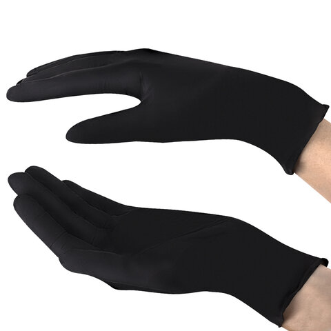 Перчатки нитриловые смотровые SFM Supersoft N136100 пар (200 шт. )размер S (малый)черные