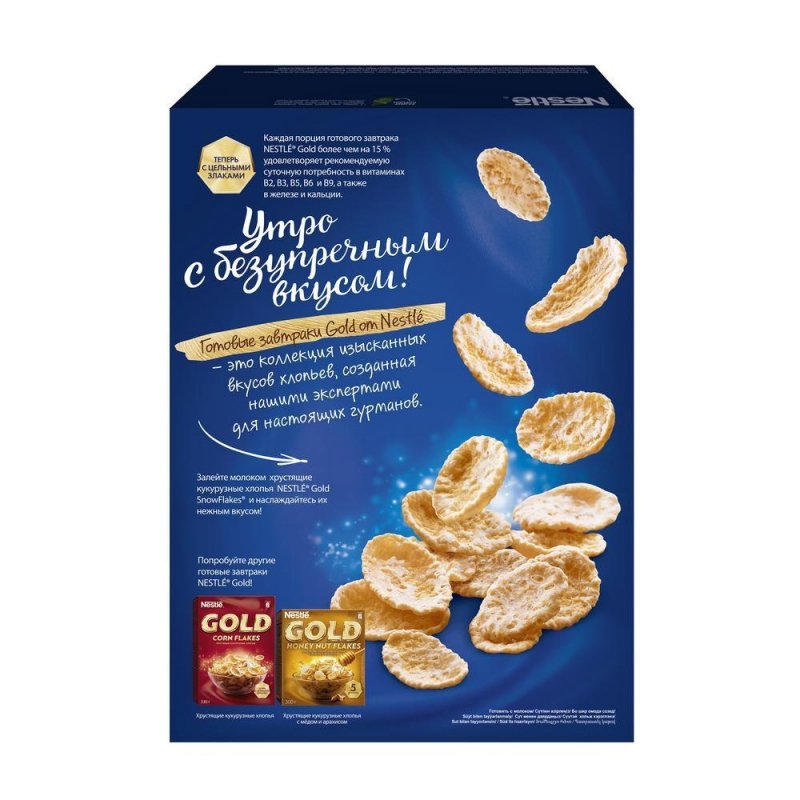 Хлопья Nestle Gold Snow Flakes кукурузные с сахаром 300 г арт. 1192917 ...