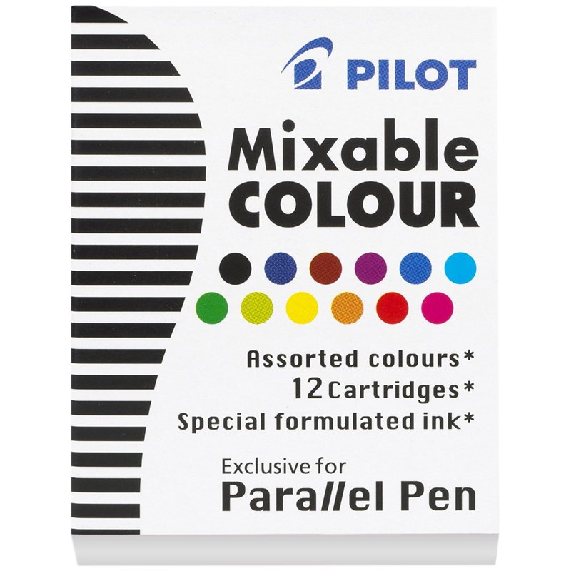 Чернильный картридж Pilot Parallel Pen 12 цветов (12 штук в упаковке)