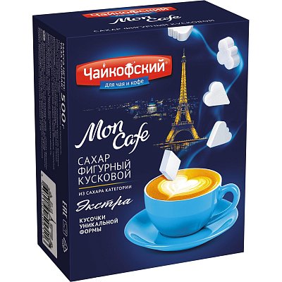 Сахар-рафинад «Мон Кафе», 0.5 кг, фигурный, картонная упаковка