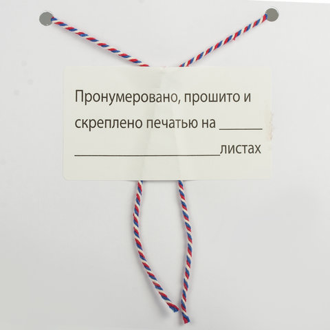 Этикетка самоклеящаяся «Пронумеровано, прошито и скреплено», 70×37 мм, 24 этикетки, 10 листов