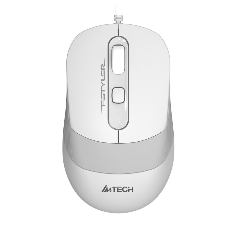 Мышь компьютерная A4Tech Fstyler FM10S белый/серый 1600dpi/USB/4but