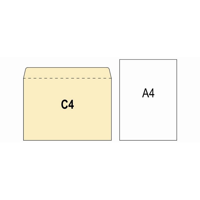 Конверт POSTFIX глянц.крафтС4 стрип229х324, 90г/м2, 250шт/уп