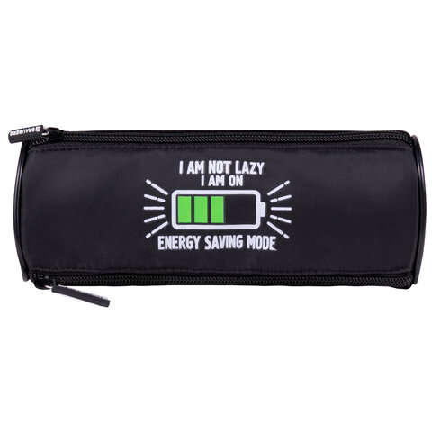 Пенал BRAUBERG, 3 отделения, нейлон, 21×7х7 см, «Battery»
