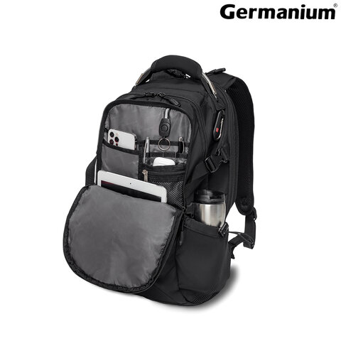 Рюкзак B-PACK «S-02» (БИ-ПАК) универсальный, с отделением для ноутбука, усиленная ручка, черный, 47×31×16 см