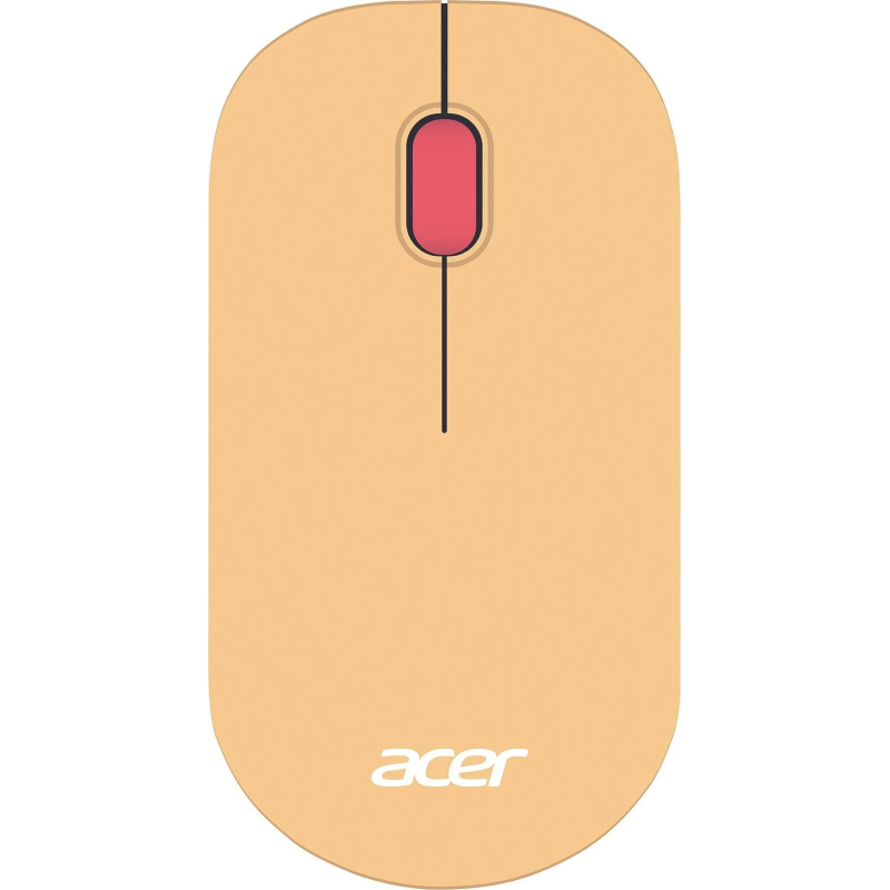 превью Мышь компьютерная Acer OMR205 оптич./1200dpi/беспроводн/USB/розовый/бежевый