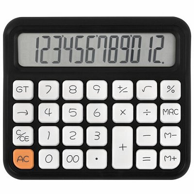 Калькулятор настольный BRAUBERG KW-1000-BK (152×132 мм)3D-кнопки12 разрядовчерный272956