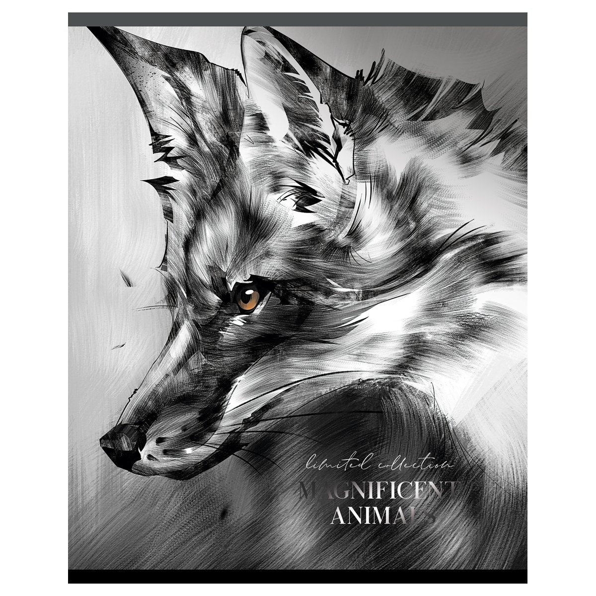 Тетрадь 80л., А5, клетка Greenwich Line «Magnificent animals», матовая ламинация, тиснение фольгой 70г/м2