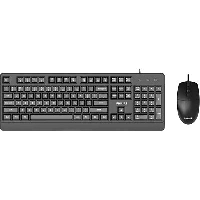 Набор клавиатура+мышь Philips (SPT6247B/60)проводн. USB 104кл 1600dpi чер