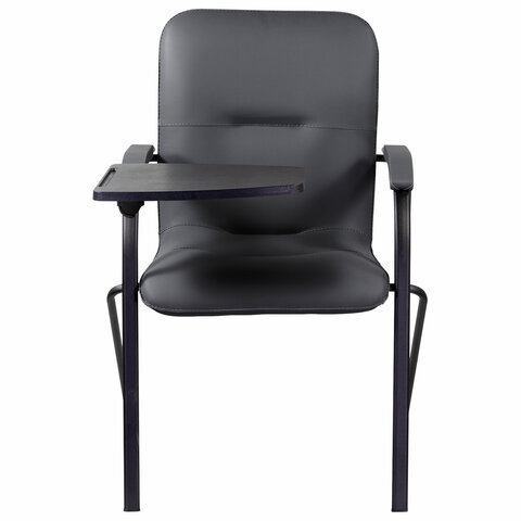 Кресло со столом BRABIX «Samba CF-108 BOX-2», черный каркас, кожзам черный, разобрано