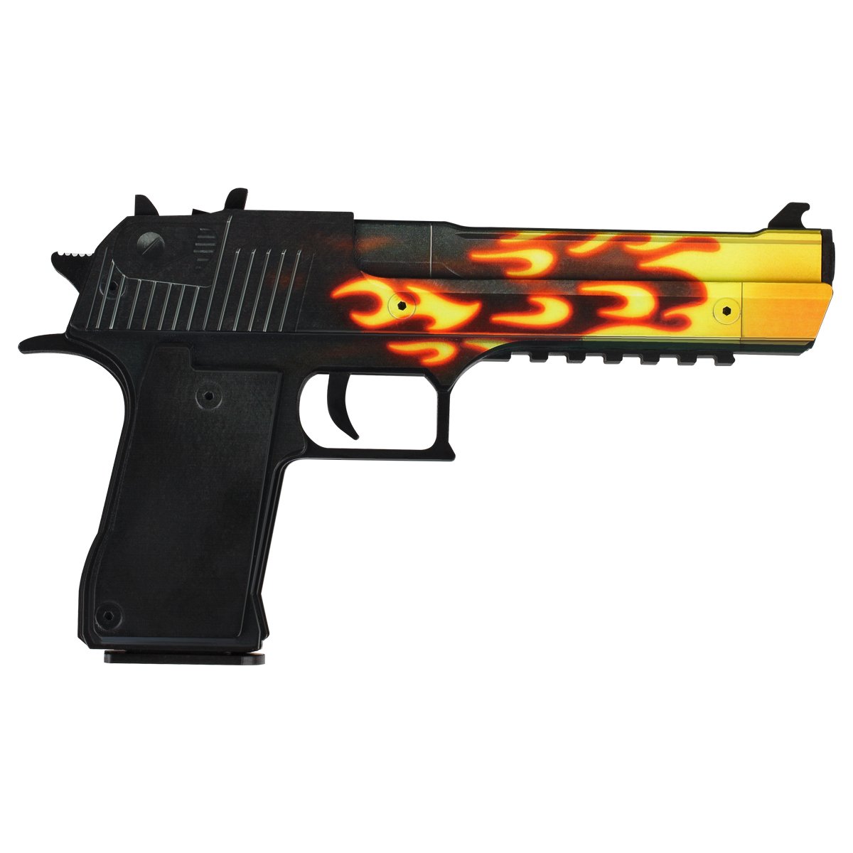 Пистолет деревянный ТРИ СОВЫ Desert Eagle, серия легендарный, «Пламя», подложка ХДФ с европодвесом, термоусадка