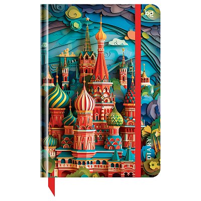 Ежедневник недатированный А5, 136л., 7БЦ BG «Paper Art. Moscow», матовая ламинация, выборочный лак