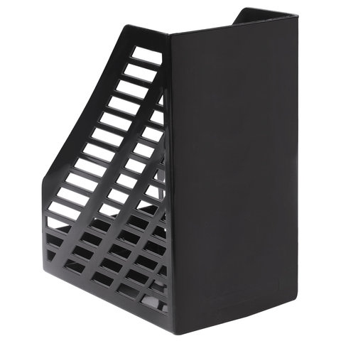 Лоток вертикальный для бумаг BRAUBERG «MAXI-plus» (250×160×300 мм), сетчатый, черный